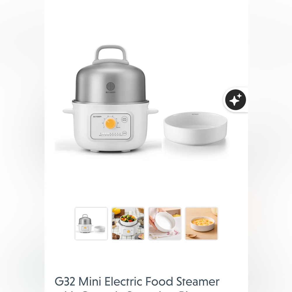 Buydeem G32 Mini Electric Food Steamer